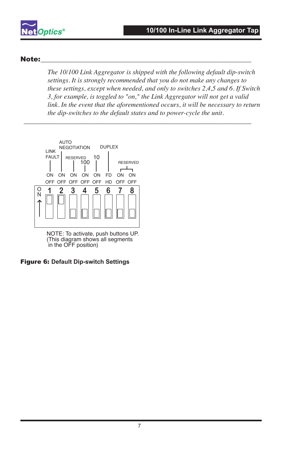 Net Optics Link Aggregator Tap 10/100 In-Line to GigaBit with SFP Monitor Ports User Manual | Page 11 / 16