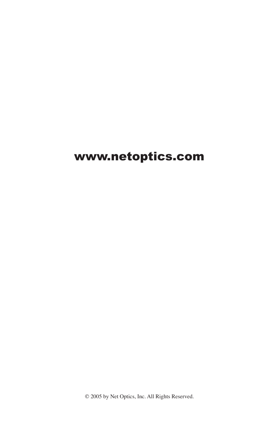 Net Optics 10/100/1000 User Manual | Page 10 / 10