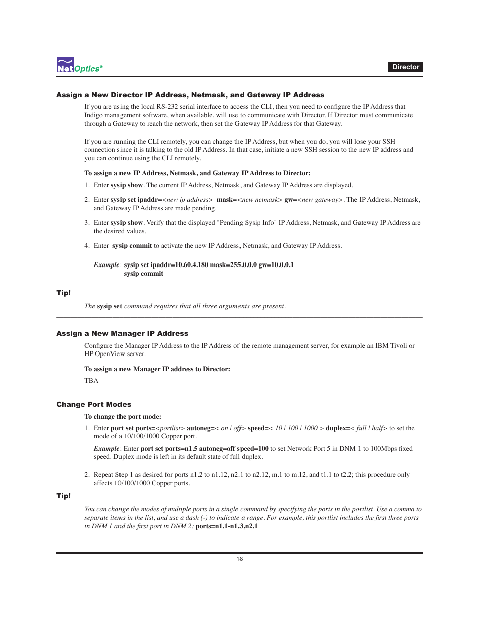 Net Optics Director User Manual | Page 22 / 59