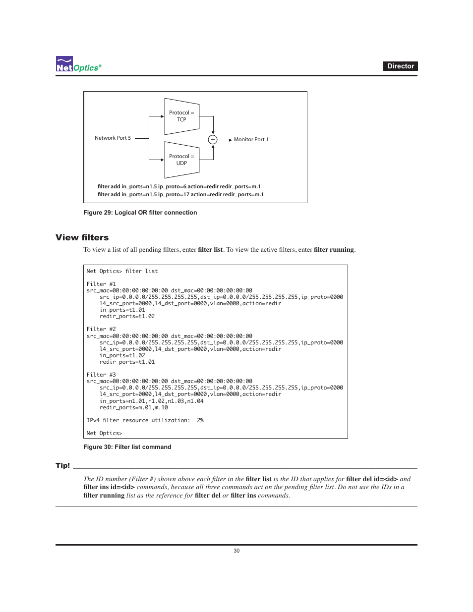 View filters | Net Optics Director User Manual | Page 34 / 59