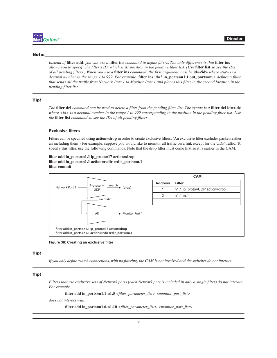 Net Optics Director User Manual | Page 39 / 59