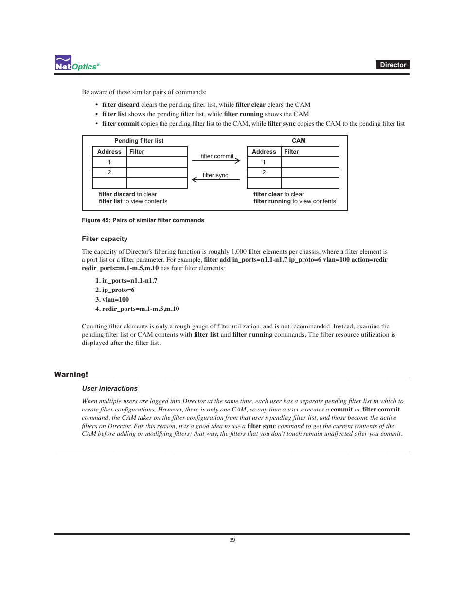 Net Optics Director User Manual | Page 43 / 59