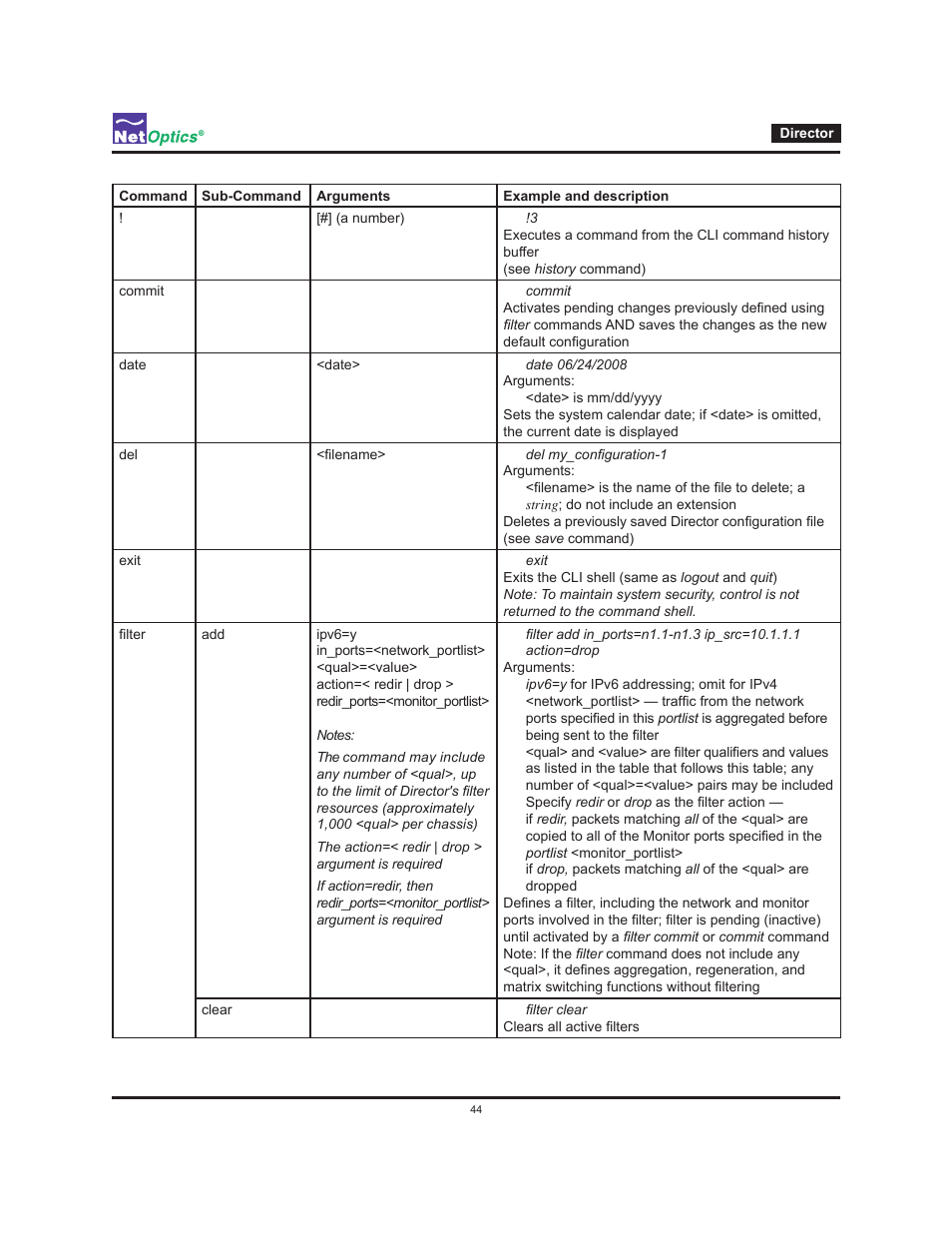 Net Optics Director User Manual | Page 48 / 59