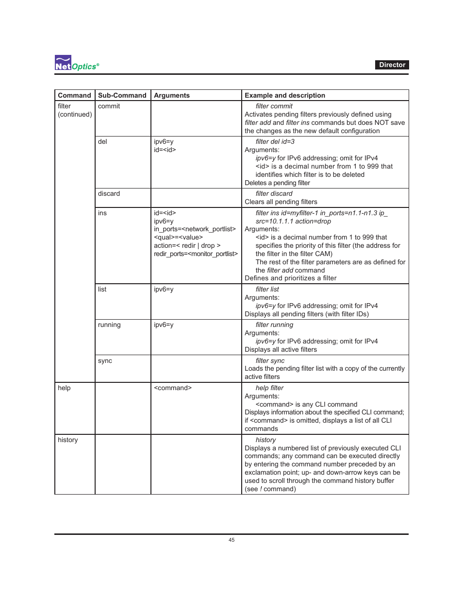 Net Optics Director User Manual | Page 49 / 59
