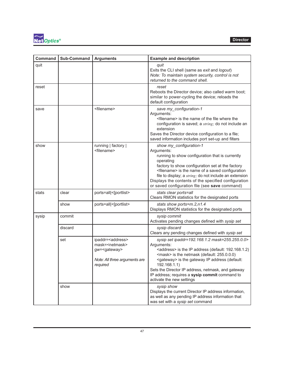 Net Optics Director User Manual | Page 51 / 59
