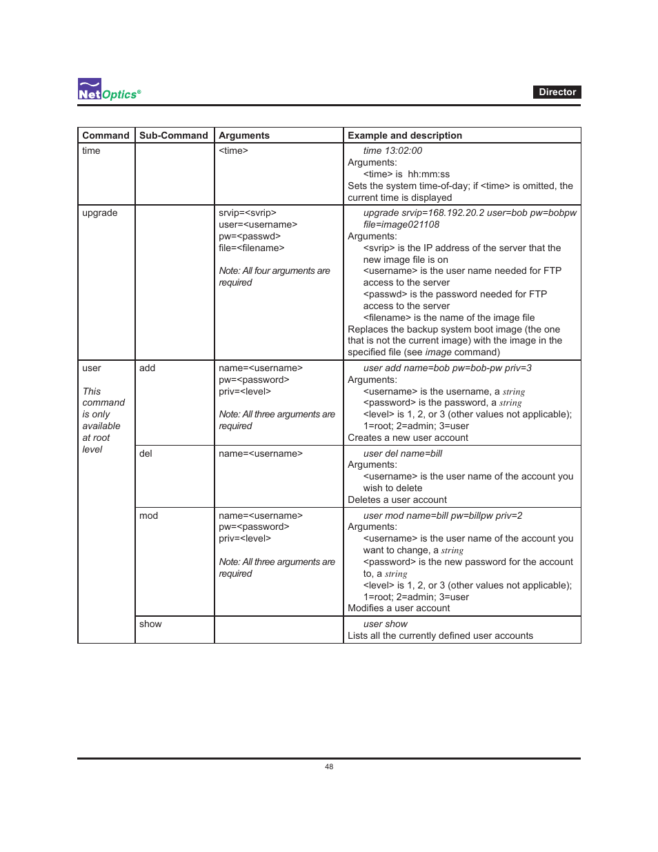 Net Optics Director User Manual | Page 52 / 59