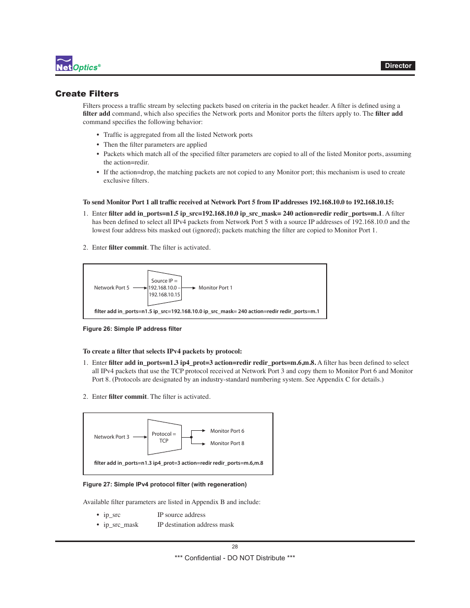 Create filters | Net Optics Smart Filtering none User Manual | Page 32 / 57