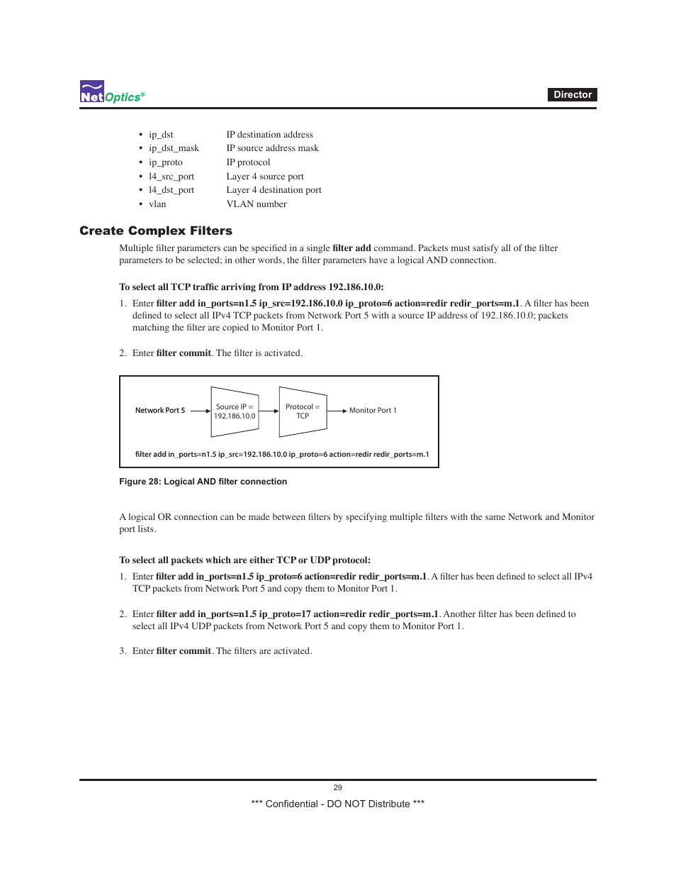 Create complex filters | Net Optics Smart Filtering none User Manual | Page 33 / 57