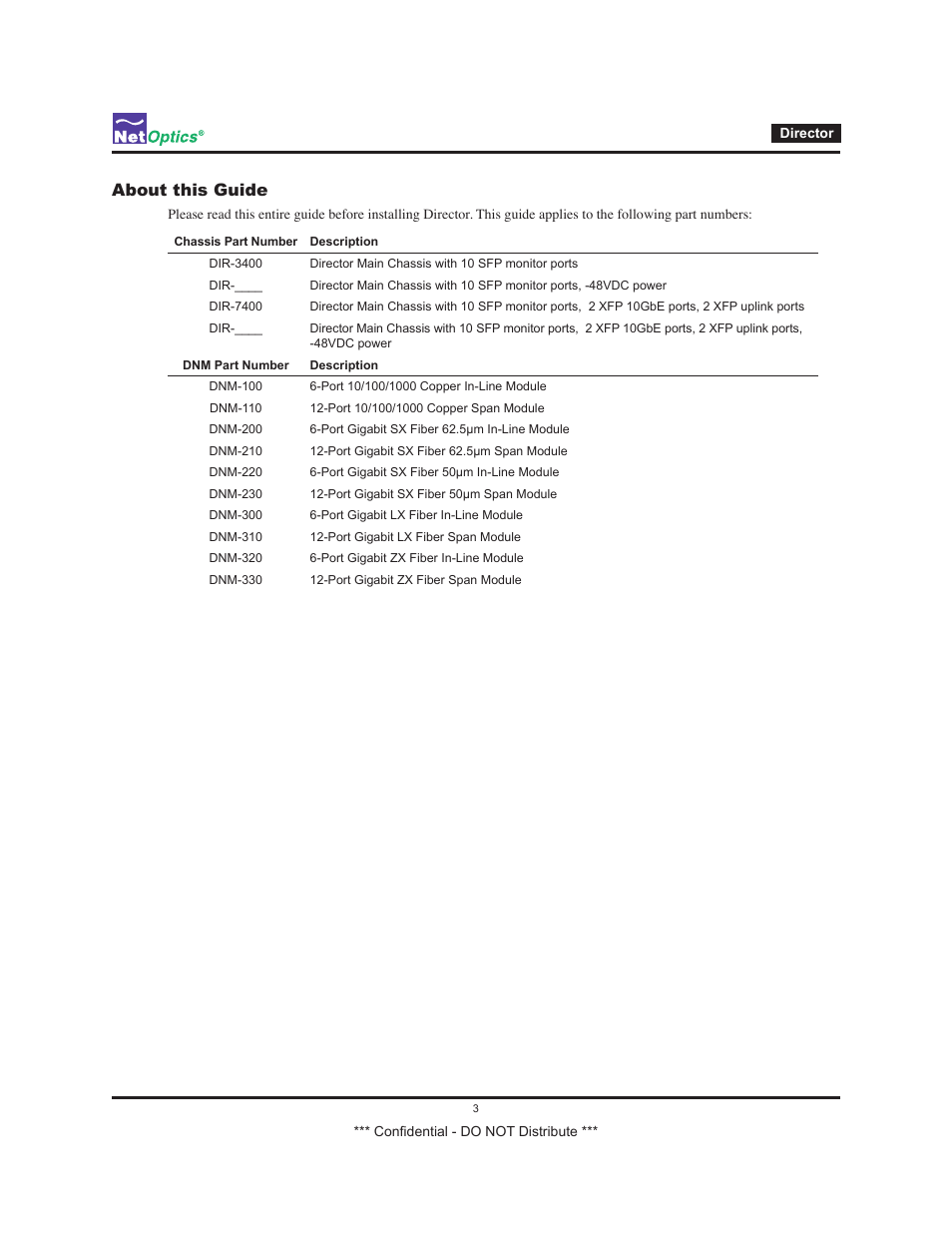 About this guide | Net Optics Smart Filtering none User Manual | Page 7 / 57