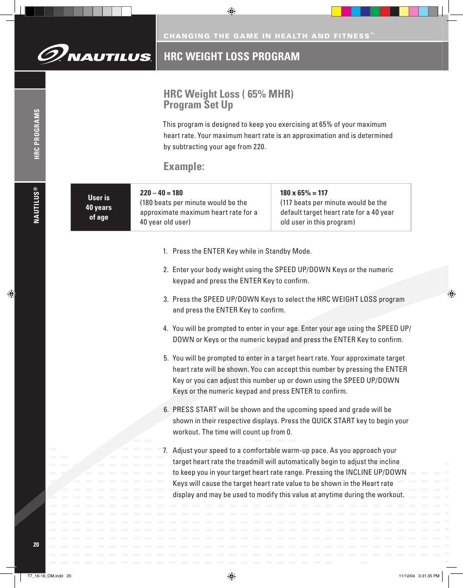 Nautilus T7.16 User Manual | Page 22 / 44