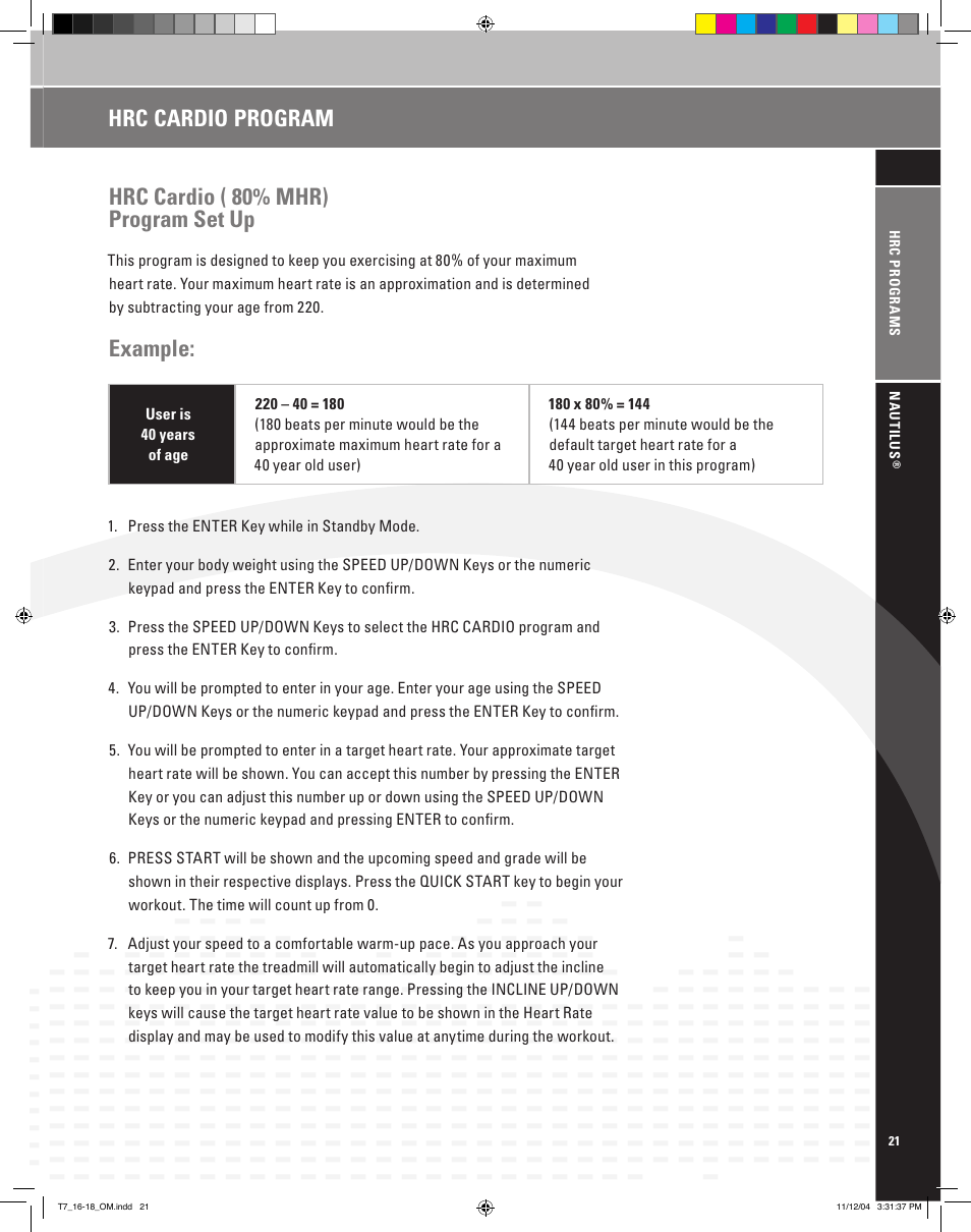 Nautilus T7.16 User Manual | Page 23 / 44