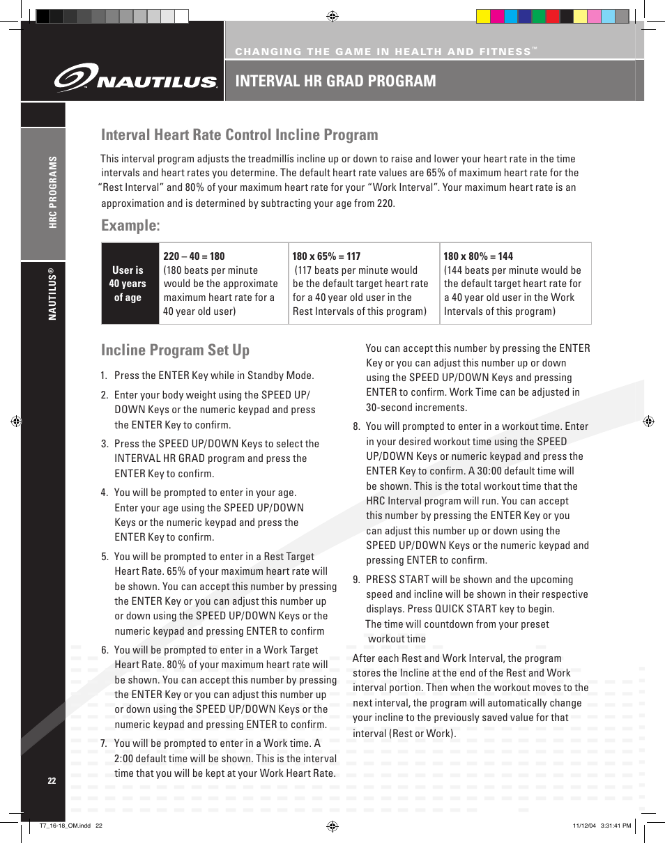 Nautilus T7.16 User Manual | Page 24 / 44