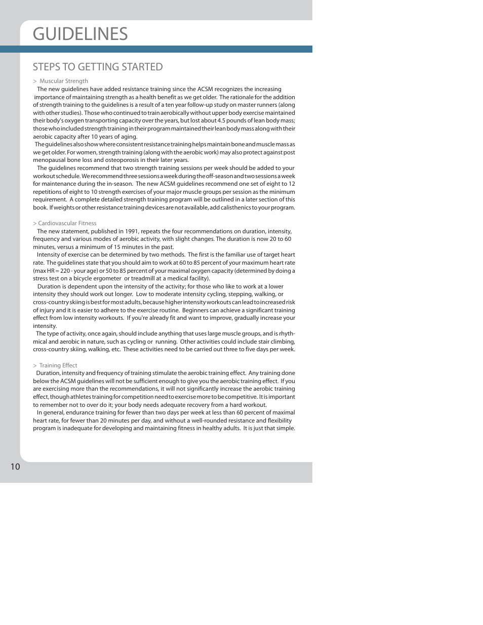 Guidelines, Steps to getting started | Nautilus NE 1000 User Manual | Page 14 / 24