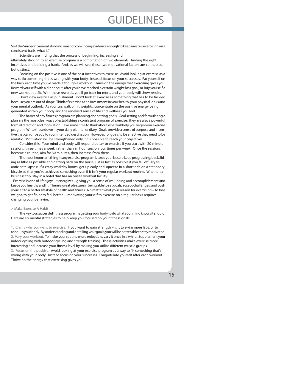 Guidelines | Nautilus NE 1000 User Manual | Page 19 / 24