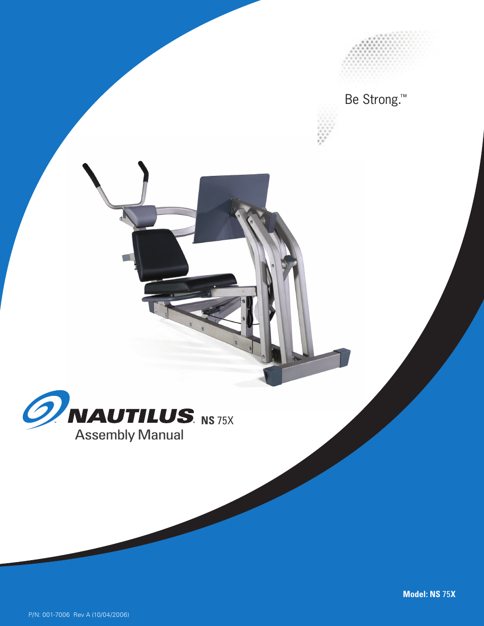 Nautilus BE STRONG NS 75X User Manual | 17 pages