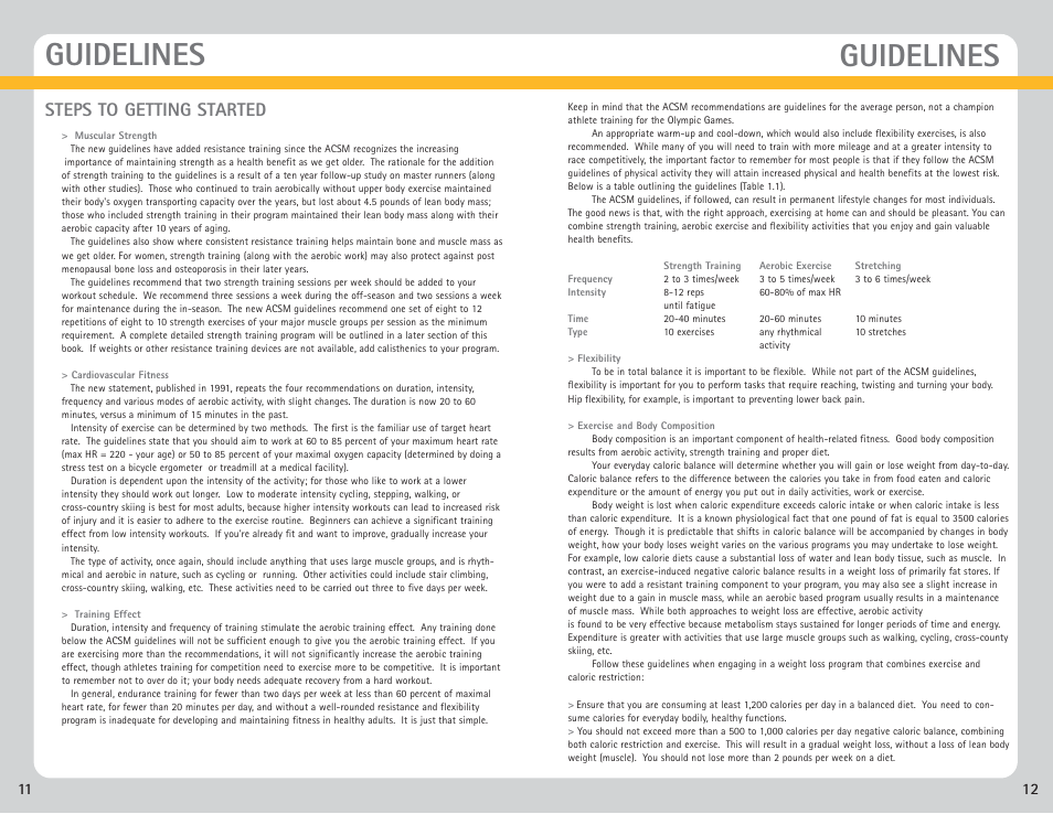 Guidelines, Steps to getting started | Nautilus NB 2000 User Manual | Page 9 / 15