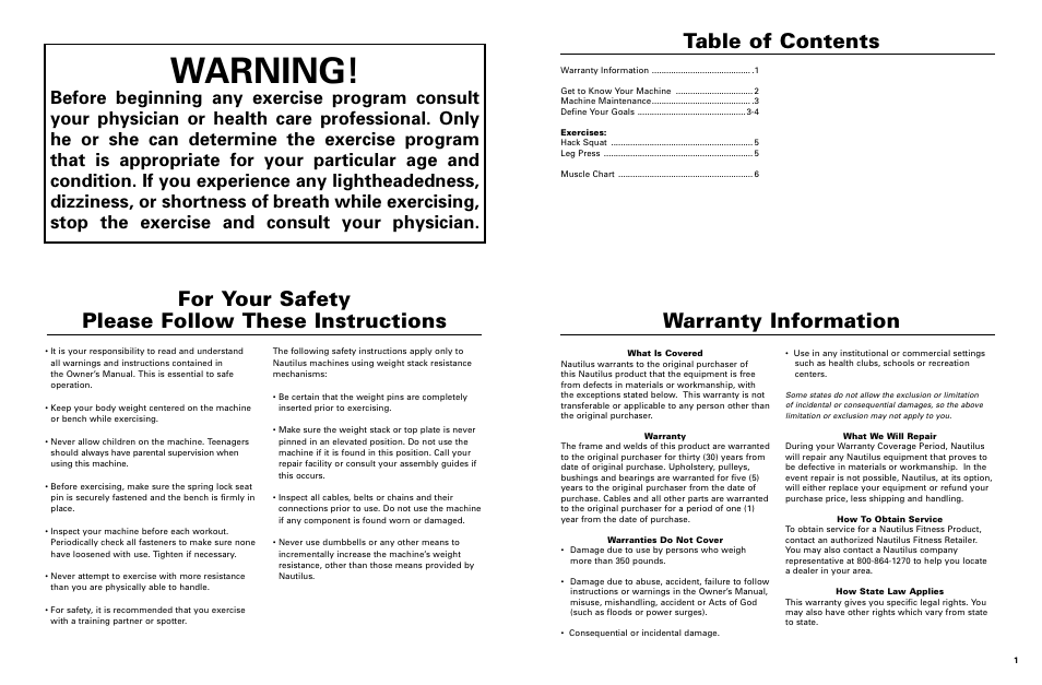 Nautilus NT-1230 User Manual | Page 2 / 5