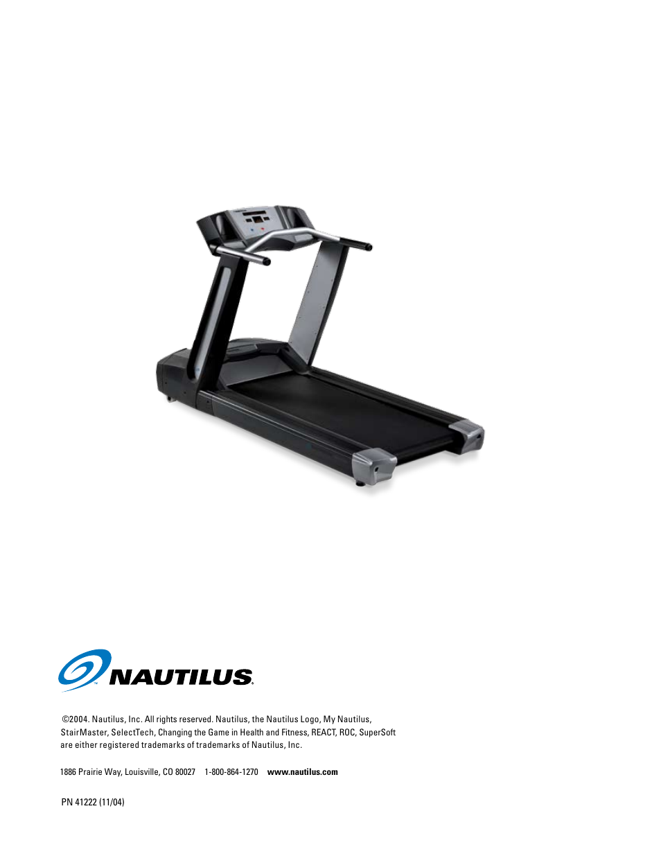 Nautilus PRO SERIES TREADMILLS T7.14 User Manual | Page 34 / 34