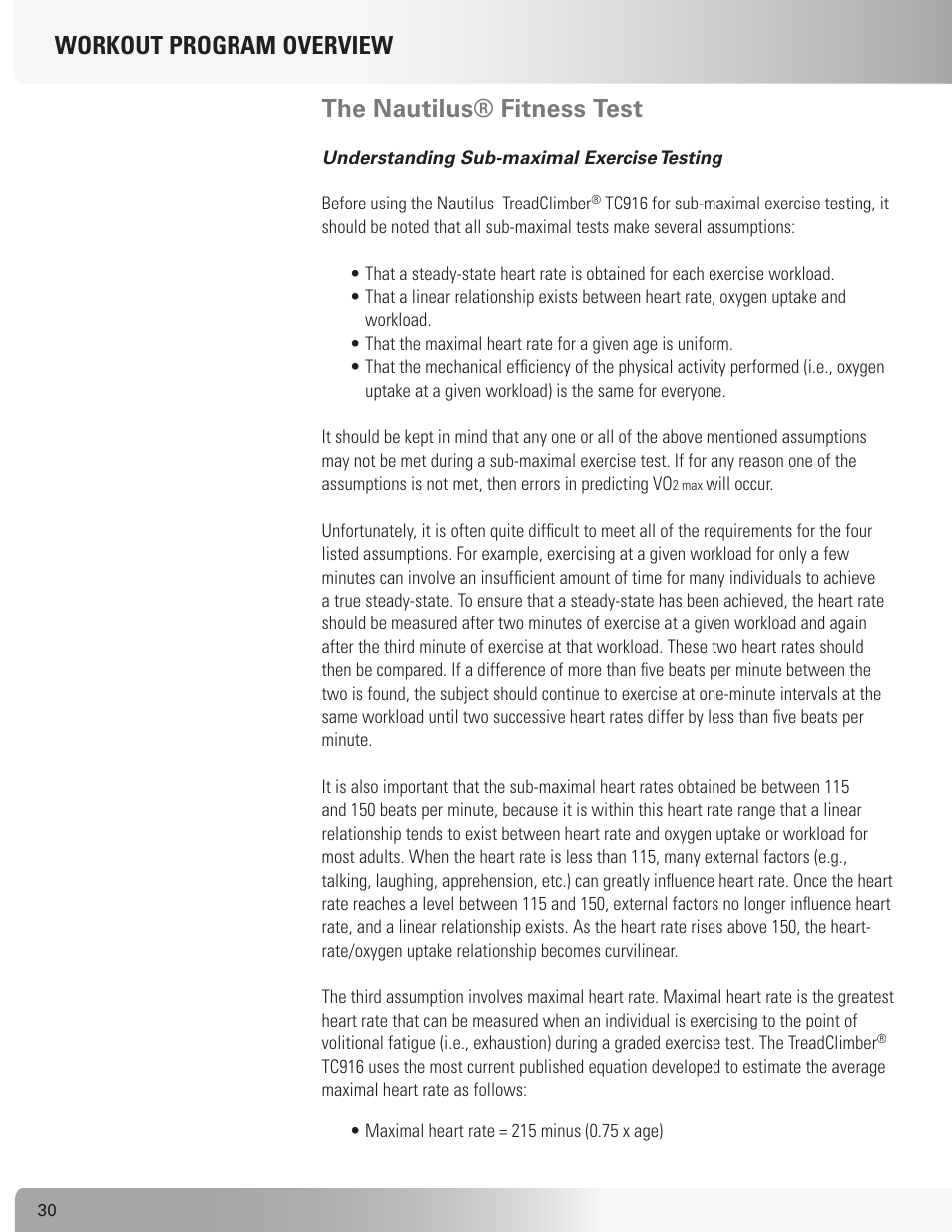 Nautilus TREADCLIMBER TC916 User Manual | Page 30 / 62