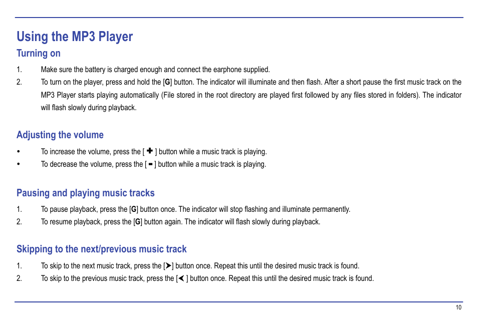 Using the mp3 player | Nextar MA177 User Manual | Page 13 / 23