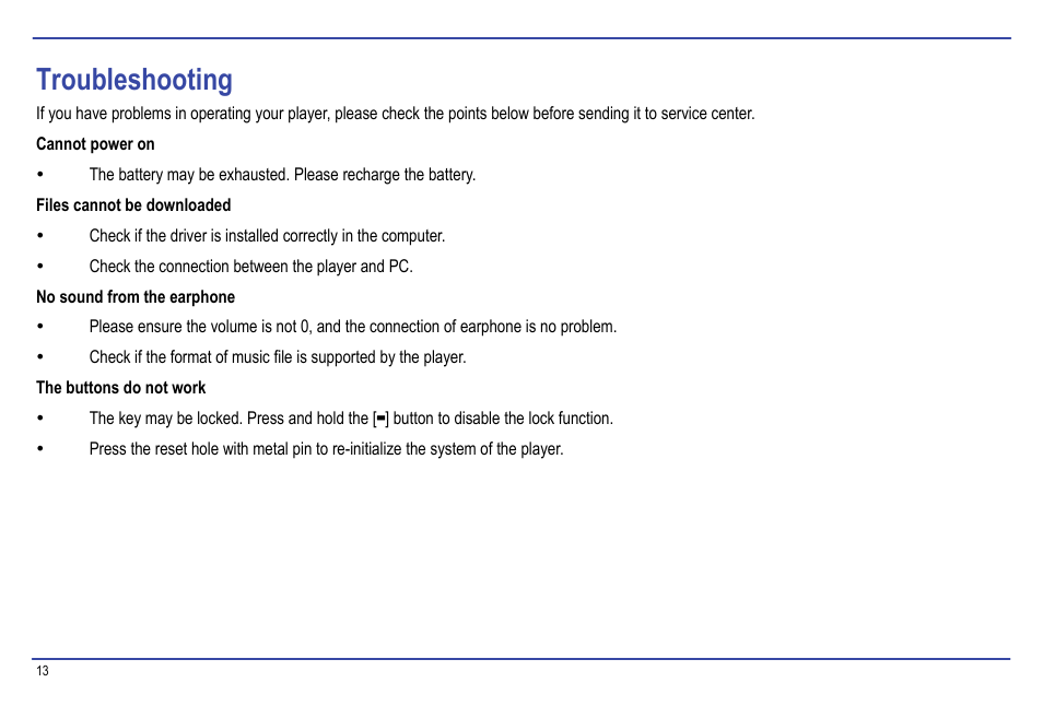 Troubleshooting | Nextar MA177 User Manual | Page 16 / 23