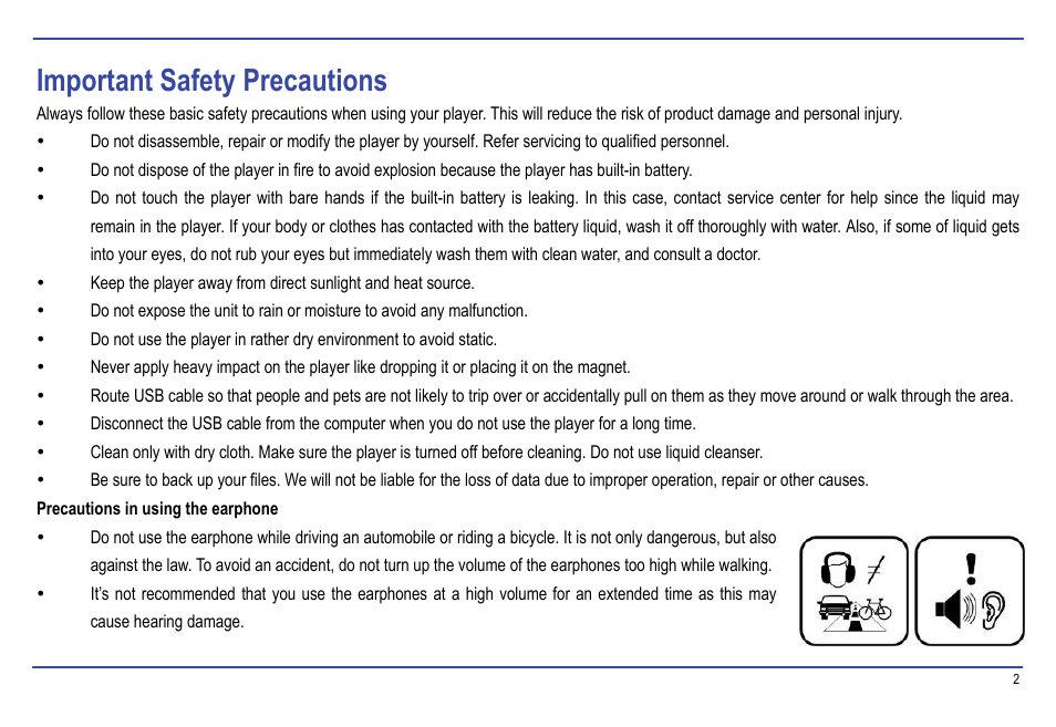 Important safety precautions | Nextar MA177 User Manual | Page 5 / 23