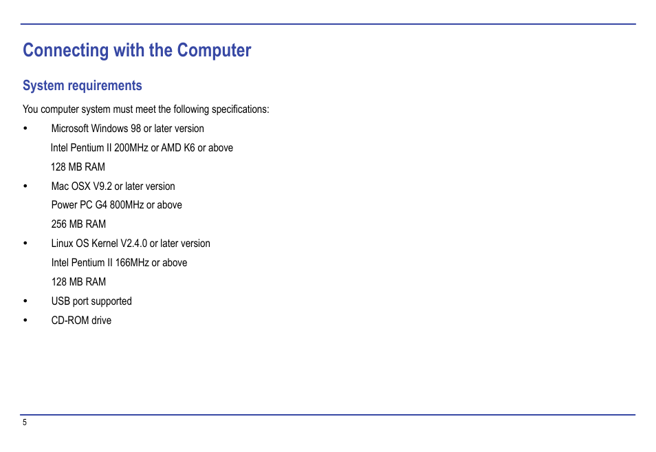 Connecting with the computer | Nextar MA177 User Manual | Page 8 / 23