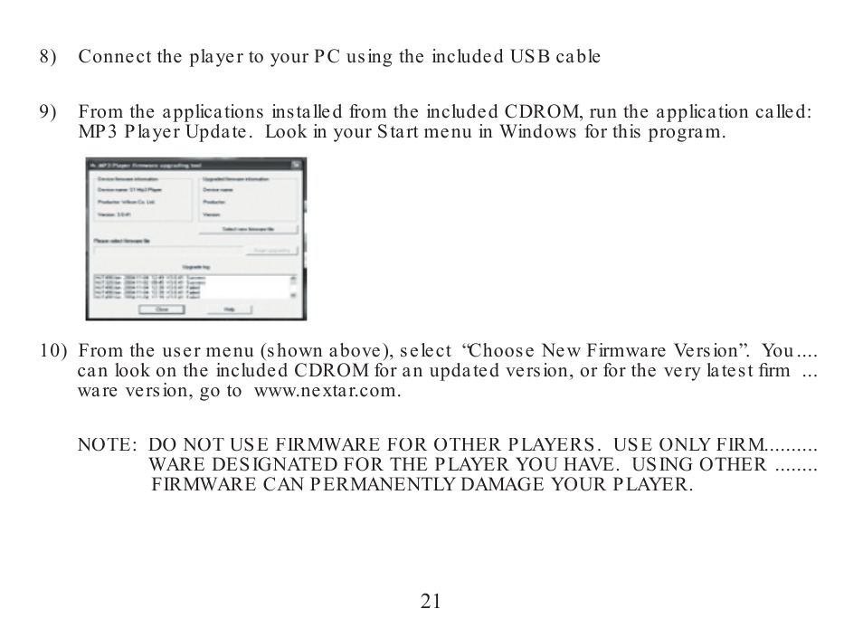 Nextar MA323 User Manual | Page 22 / 40