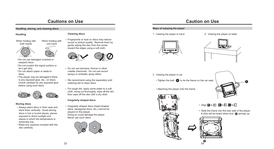 P18.ai, Cautions on use, Caution on use | Nextar MP907 User Manual | Page 18 / 19