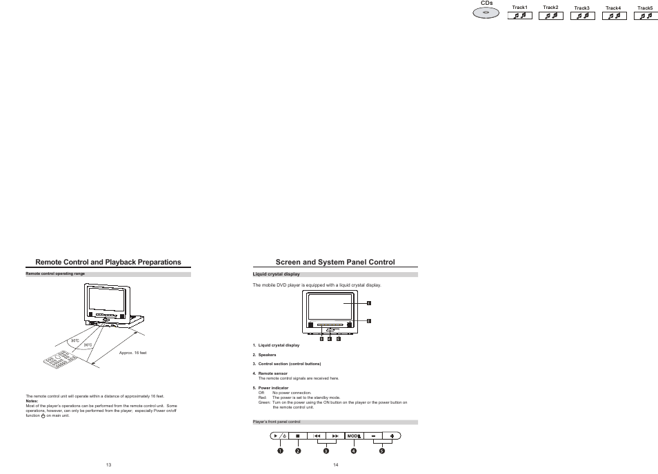 P8.ai, Remote control and playback preparations, Screen and system panel control | Nextar MP907 User Manual | Page 8 / 19