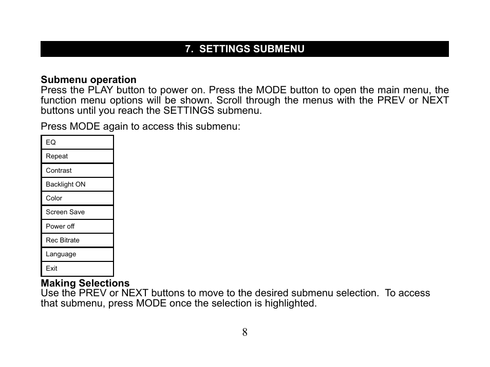 Nextar MA110 User Manual | Page 10 / 25