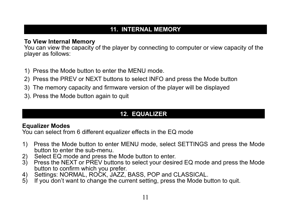 Nextar MA110 User Manual | Page 13 / 25