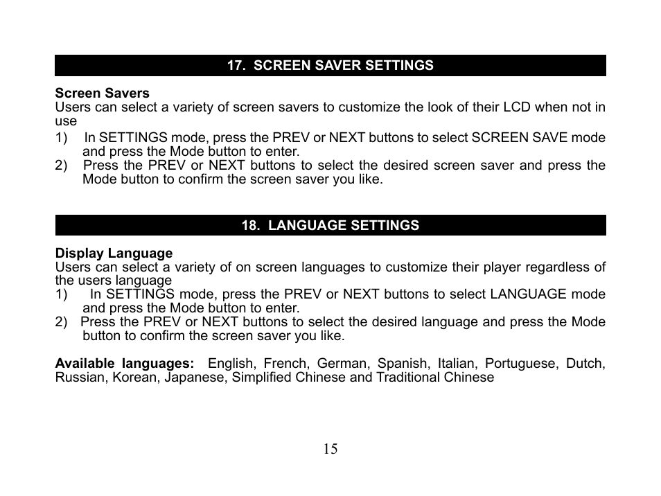 Nextar MA110 User Manual | Page 17 / 25