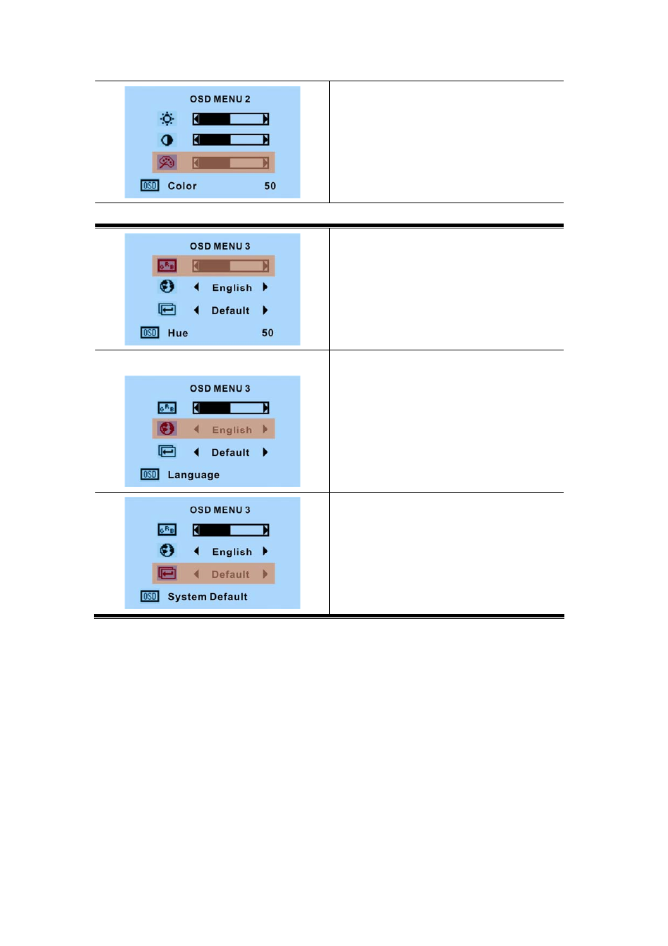 Osd menu 3 | Nextar XPJ User Manual | Page 17 / 25