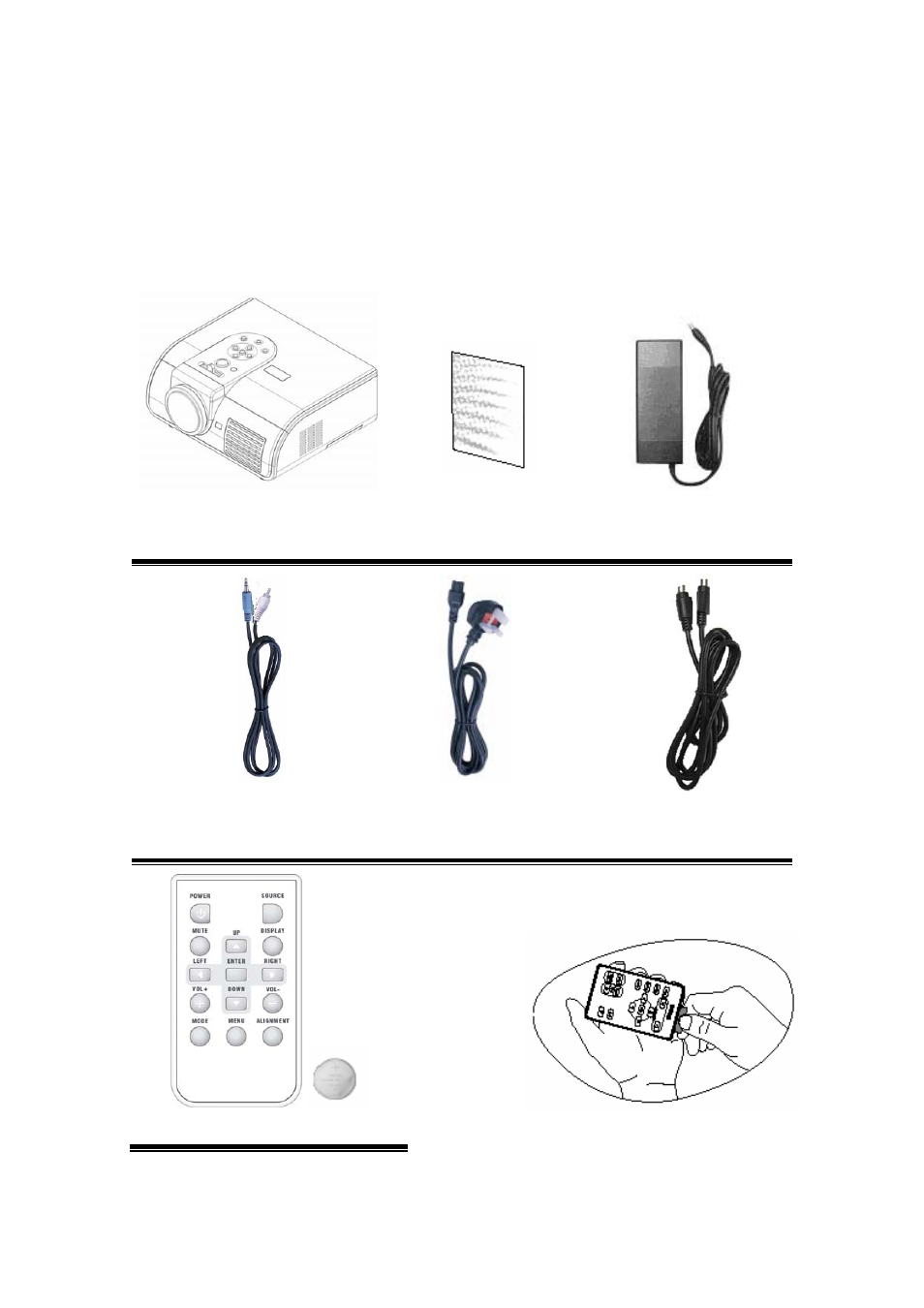 Hipping, Ontents, Shipping contents | Pull the tab before using the remote control | Nextar XPJ User Manual | Page 6 / 25