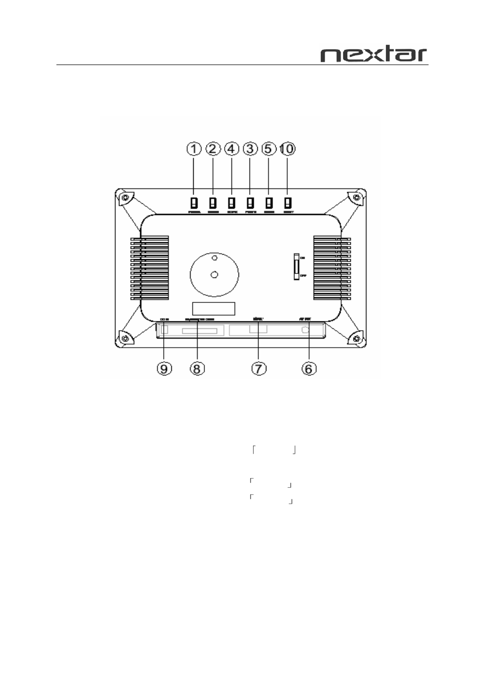 Key features and remote control key functions | Nextar N7W-1BE User Manual | Page 6 / 16