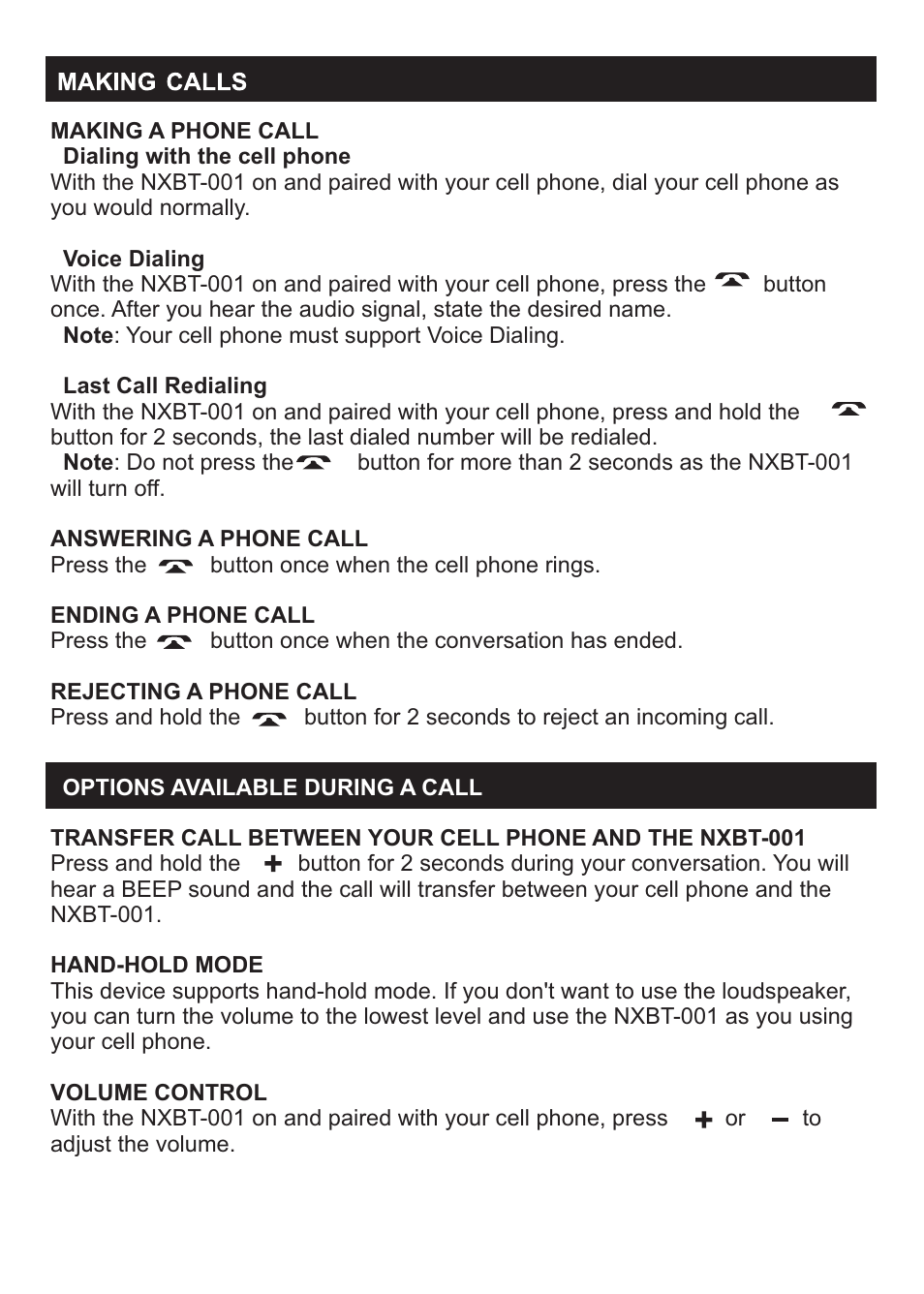 Nextar NXBT-001 User Manual | Page 6 / 10