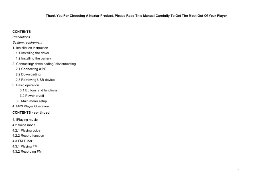 Nextar MA566 User Manual | Page 2 / 18