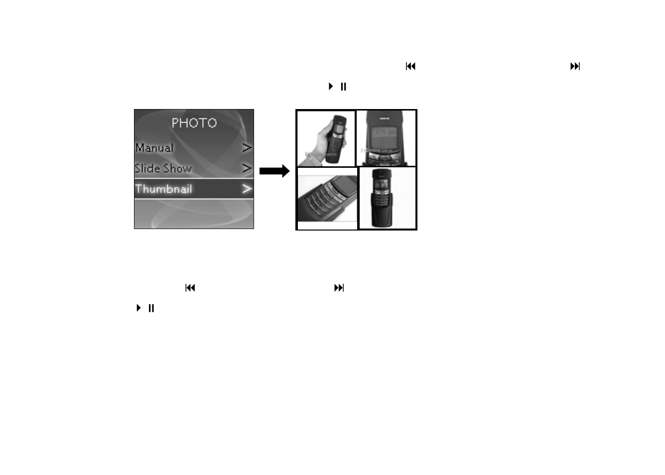 3 thumbnail, 3 movie, Thumbnail | Movie | Nextar MA750 User Manual | Page 25 / 57