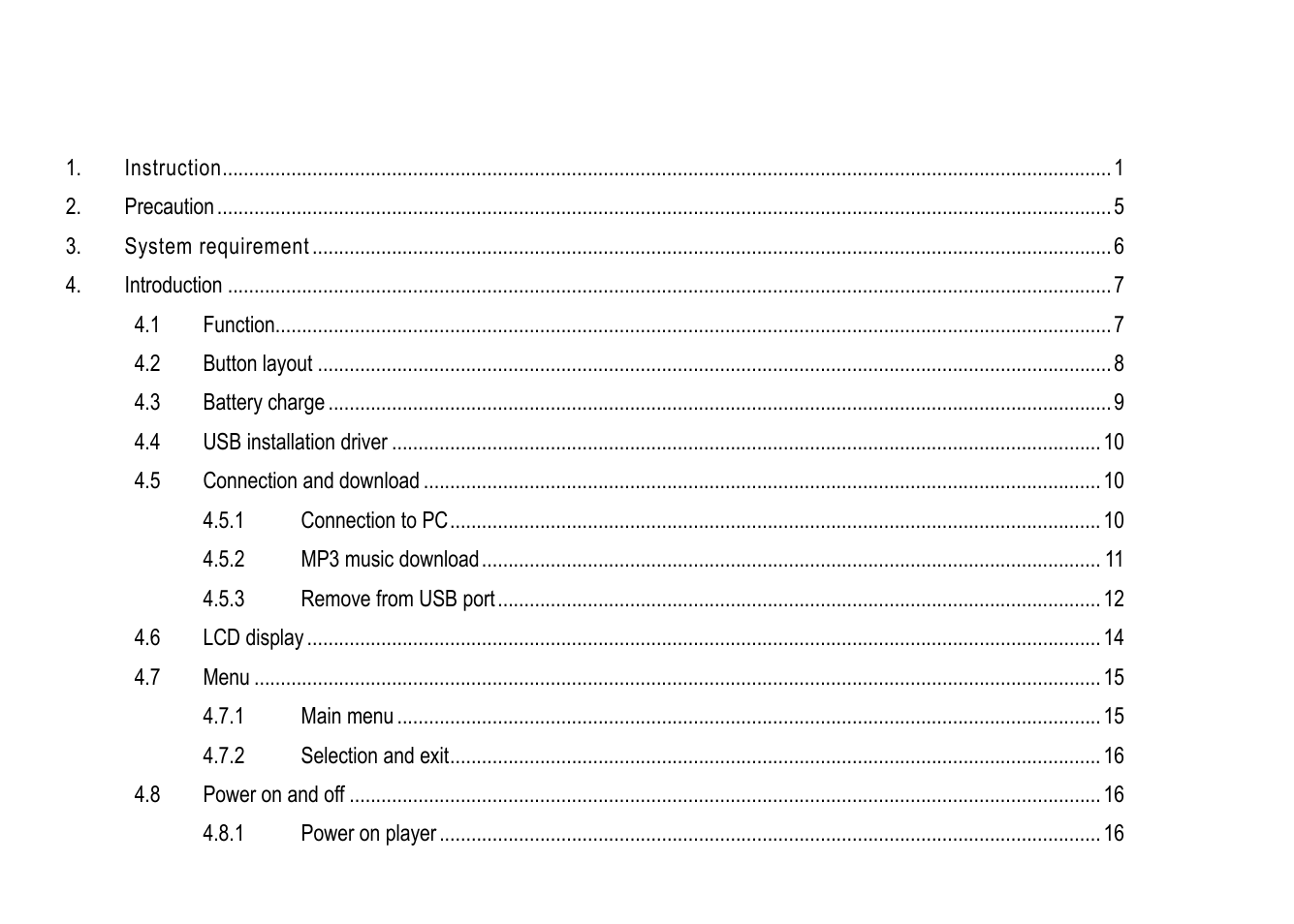 Content | Nextar MA750 User Manual | Page 3 / 57