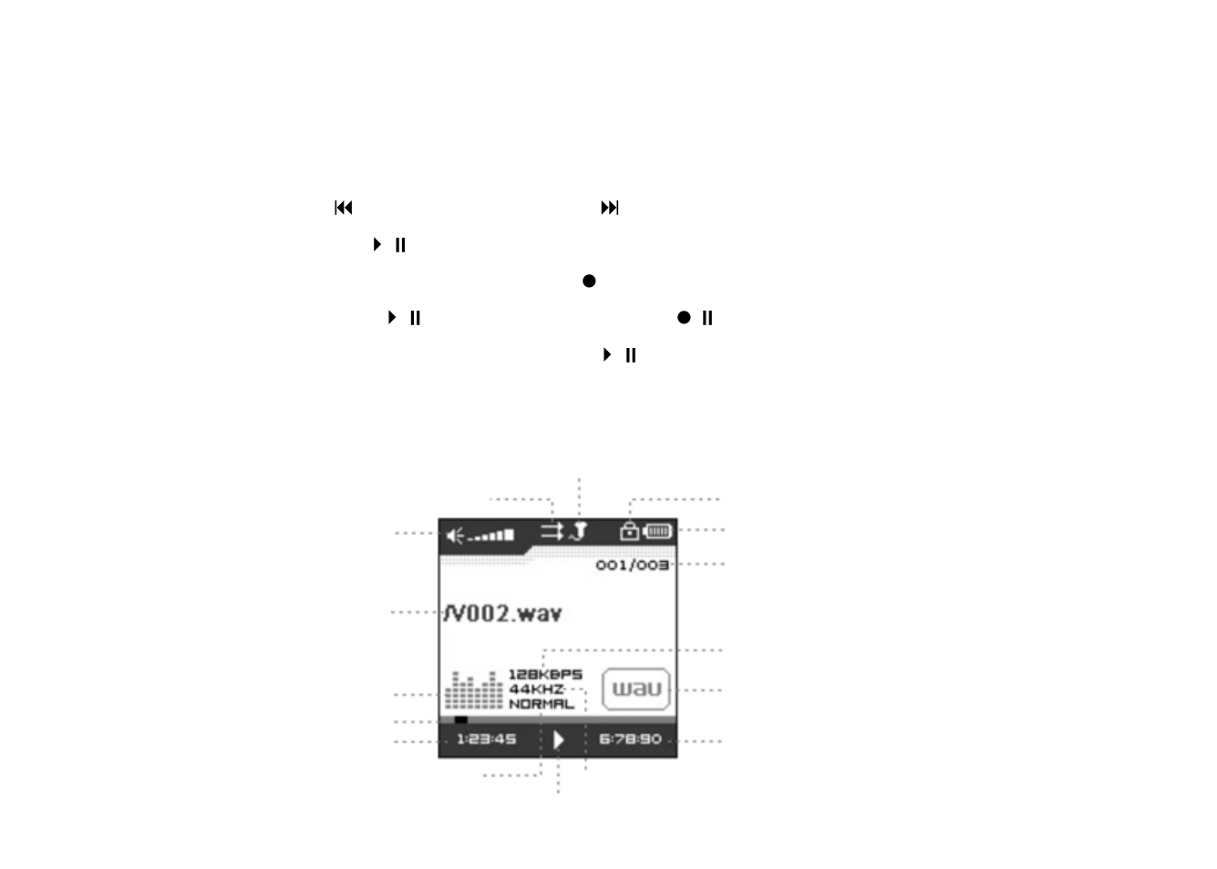 5 fm radio, 6 record, Fm radio | Record, Volu me | Nextar MA750 User Manual | Page 38 / 57