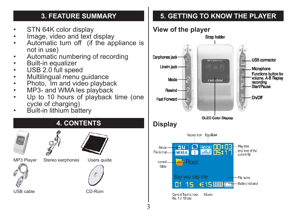 Nextar MA230 User Manual | Page 5 / 37