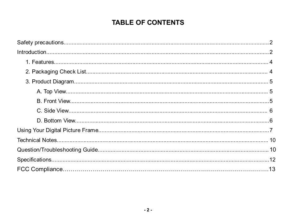 Nextar N3-505 User Manual | Page 2 / 14