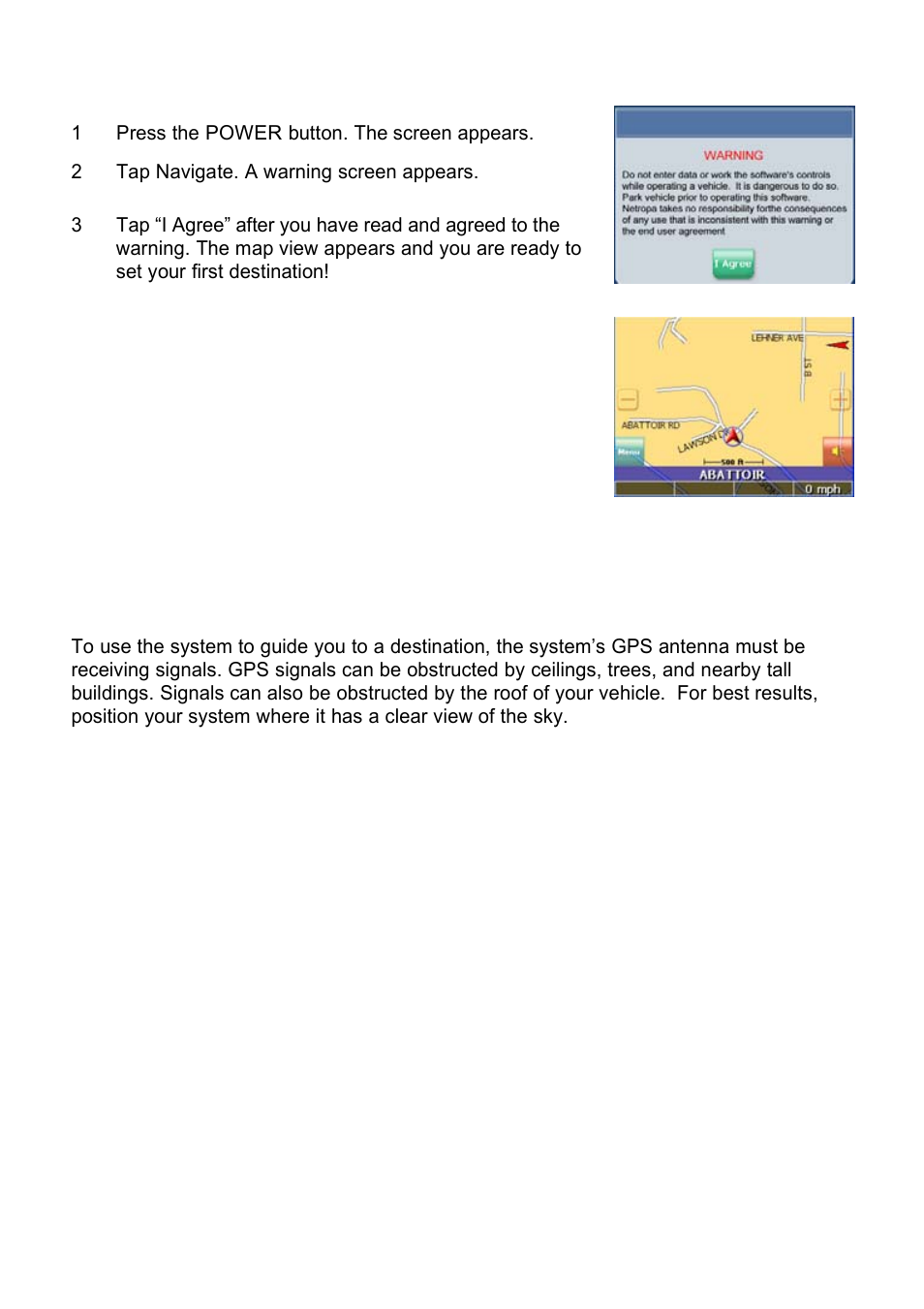 Getting a gps signal | Nextar X3-10 User Manual | Page 3 / 40