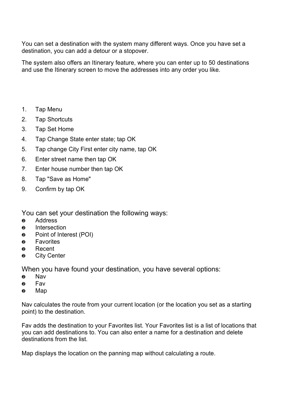 Planning your route, Setting the home address, Setting a single destination | Nextar X3-10 User Manual | Page 9 / 40