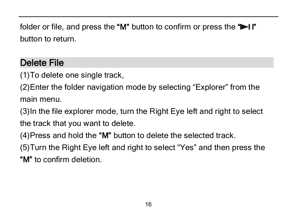 Delete file | Nextar MA589 User Manual | Page 17 / 30