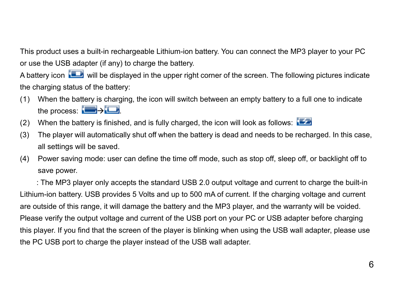 Charging the battery | Nextar MA791 User Manual | Page 10 / 33