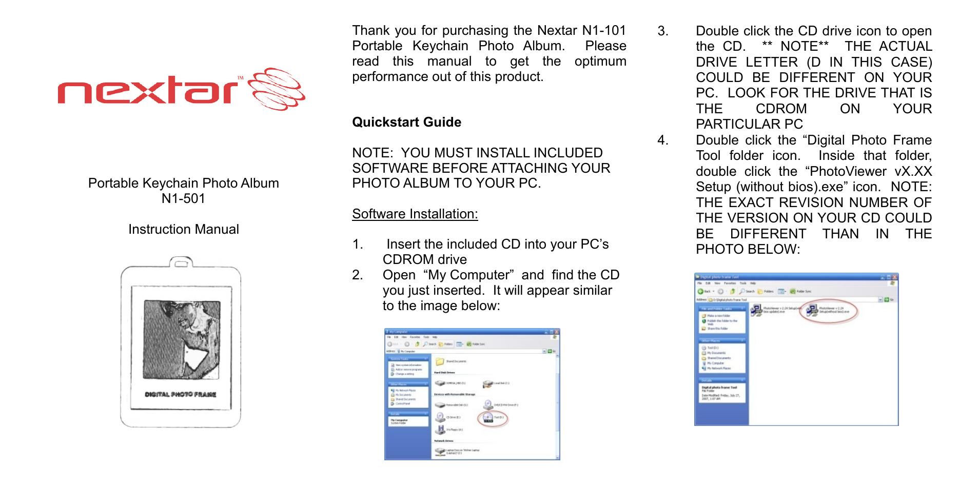 Nextar N1-501 User Manual | 5 pages