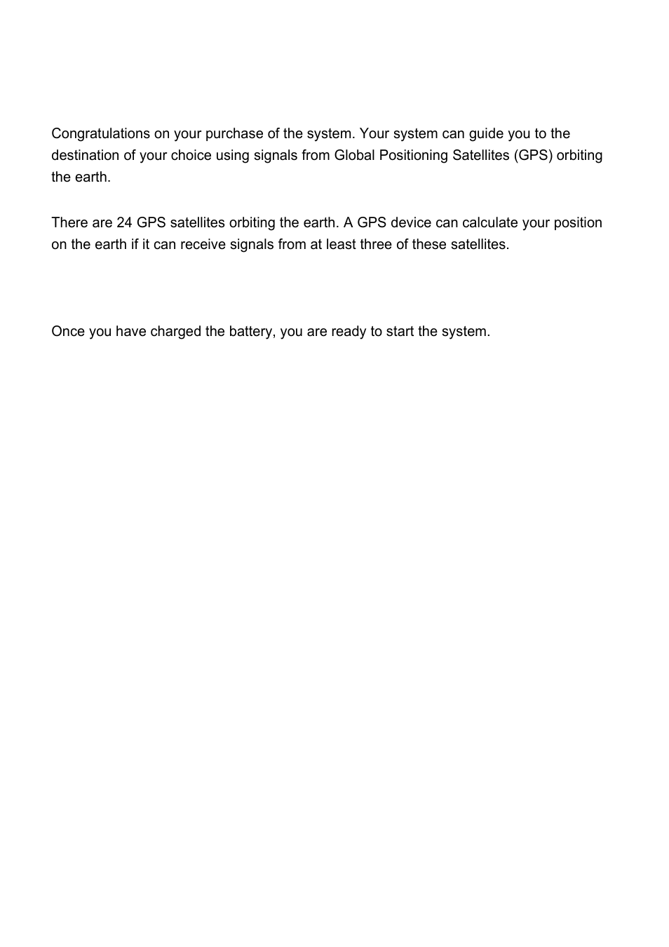 Getting started | Nextar Global Positioning Satellites User Manual | Page 2 / 40