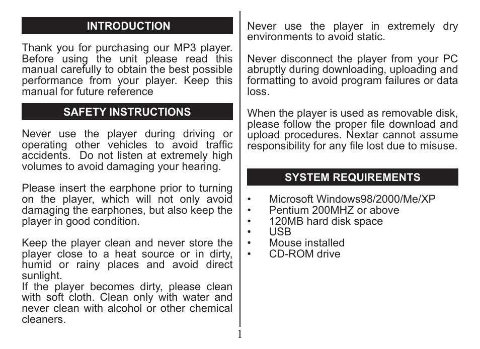 Nextar MA99T User Manual | Page 3 / 37